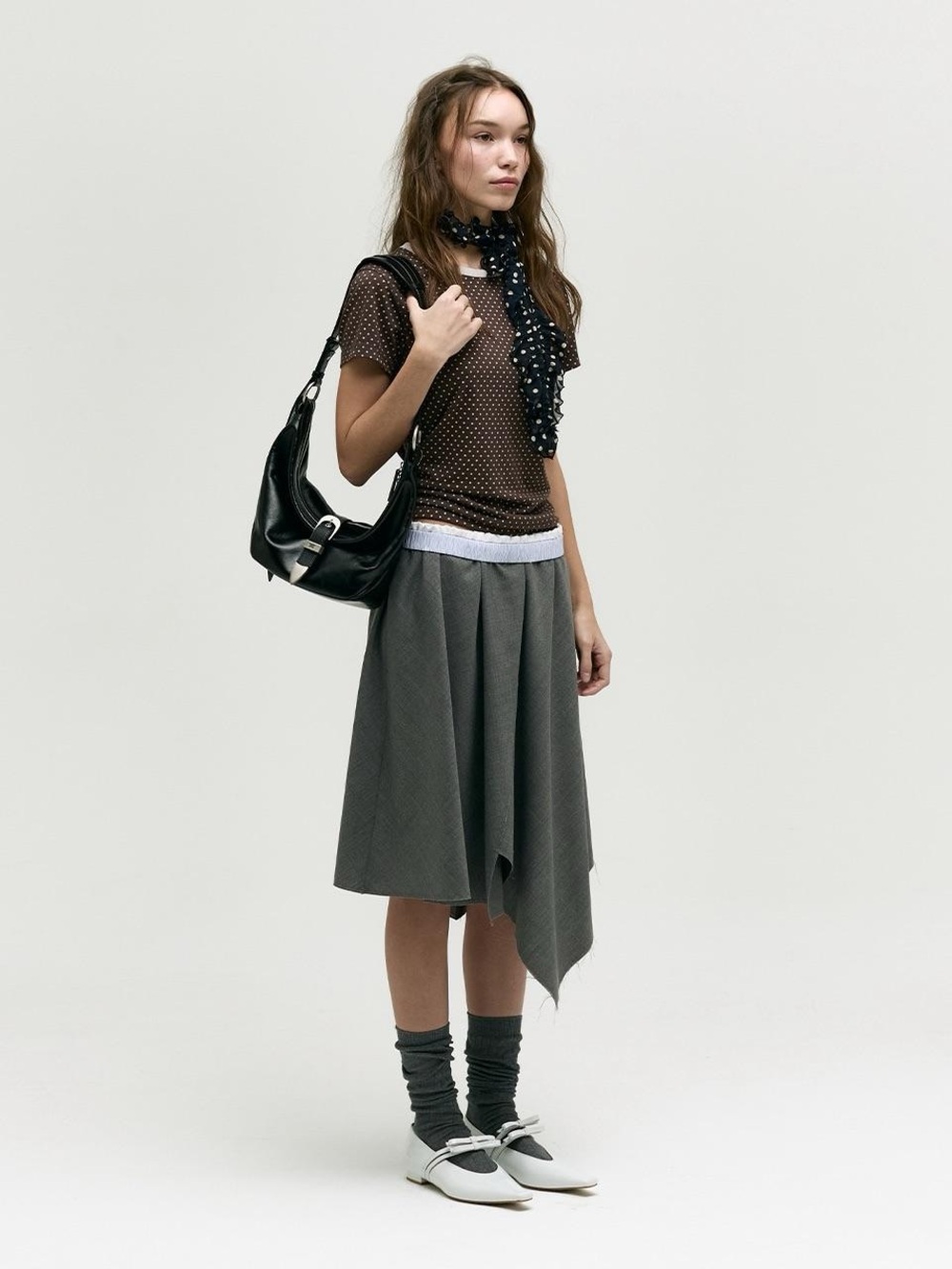 Marge Sherwood Asymmetrical Raw Hem Skirt